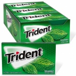 Trident Spearmint Sugar Free Chewing Gum 14 Sticks Case Buy 12 Packs